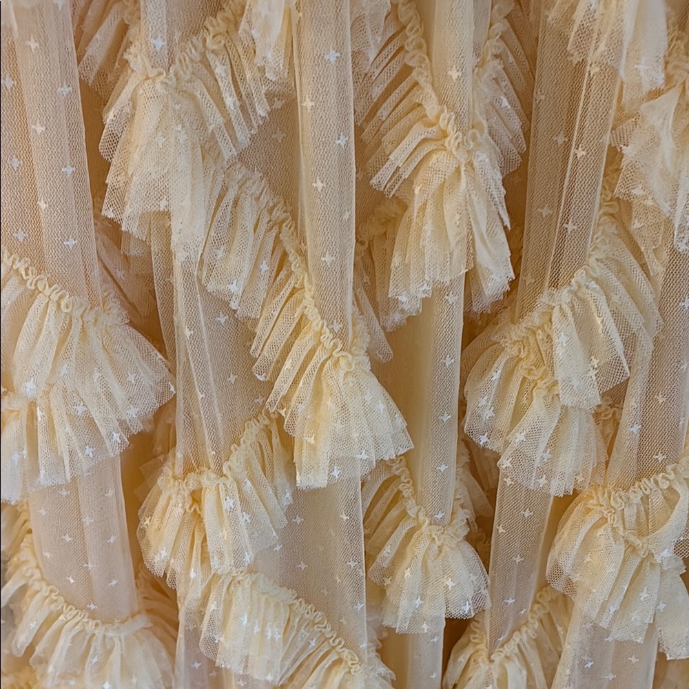 Yellow Ruffled Maxi Dress - Picture 2 of 4